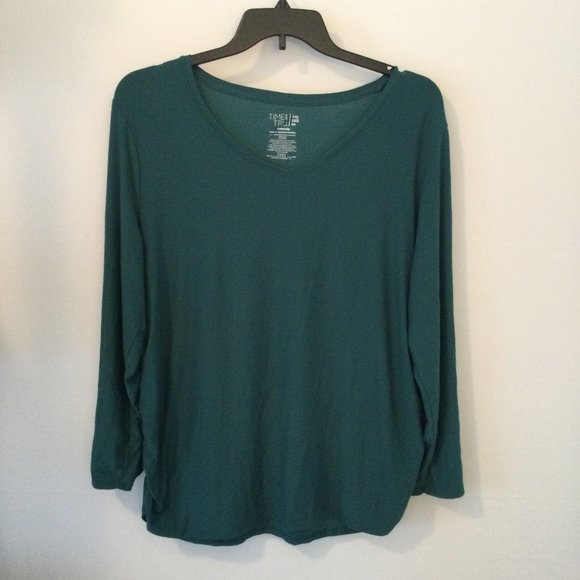 Time and Tru Maternity Womens Size 2X Green Long Sleeve Top GUC - Picture 1 of 3